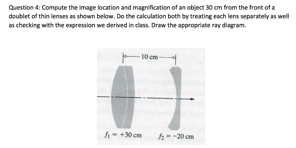 Solved Compute the image location and magnification of an | Chegg.com