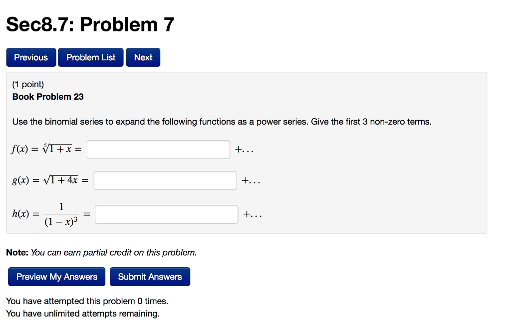 Solved Sec8.7: Problem 8 Previous Problem List Next (1 | Chegg.com