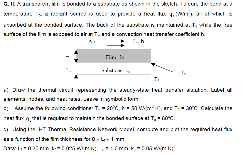 Solved Q. II: A transparent film is bonded to a substrate as | Chegg.com