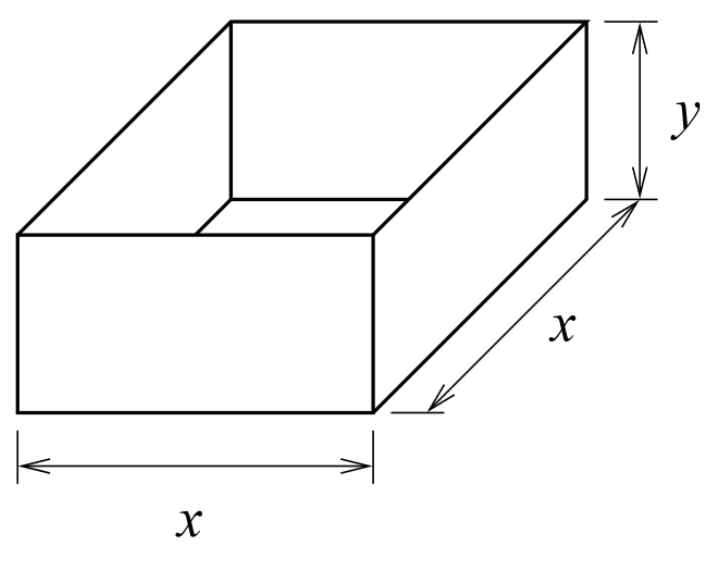 Solved The box shown at right has a square base and no top.