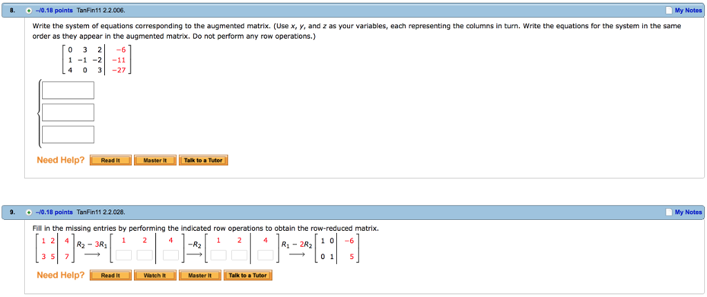 Solved Write the system of equations corresponding to the Chegg