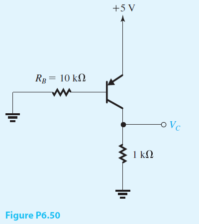 Solved The pnp transistor in the circuit in Fig. P6.50 has | Chegg.com