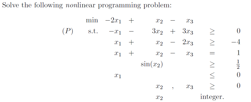 Solve The Following Nonlinear Programming Problem Chegg Solve The Following Nonlinear Programming Problem Chegg