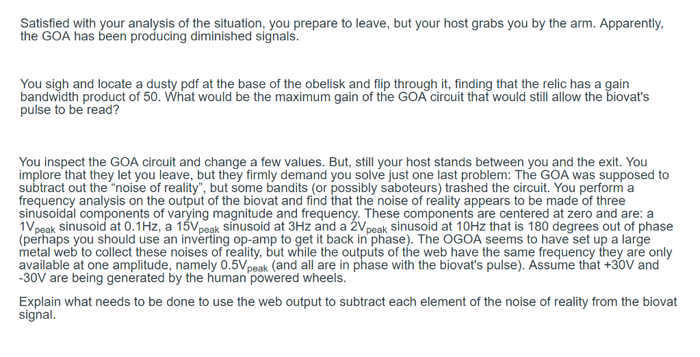 Op-amp Question | Chegg.com