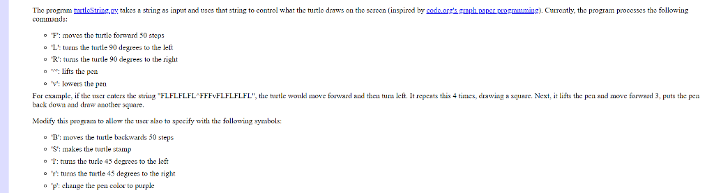 Solved Modify this programe in Python import turtle | Chegg.com