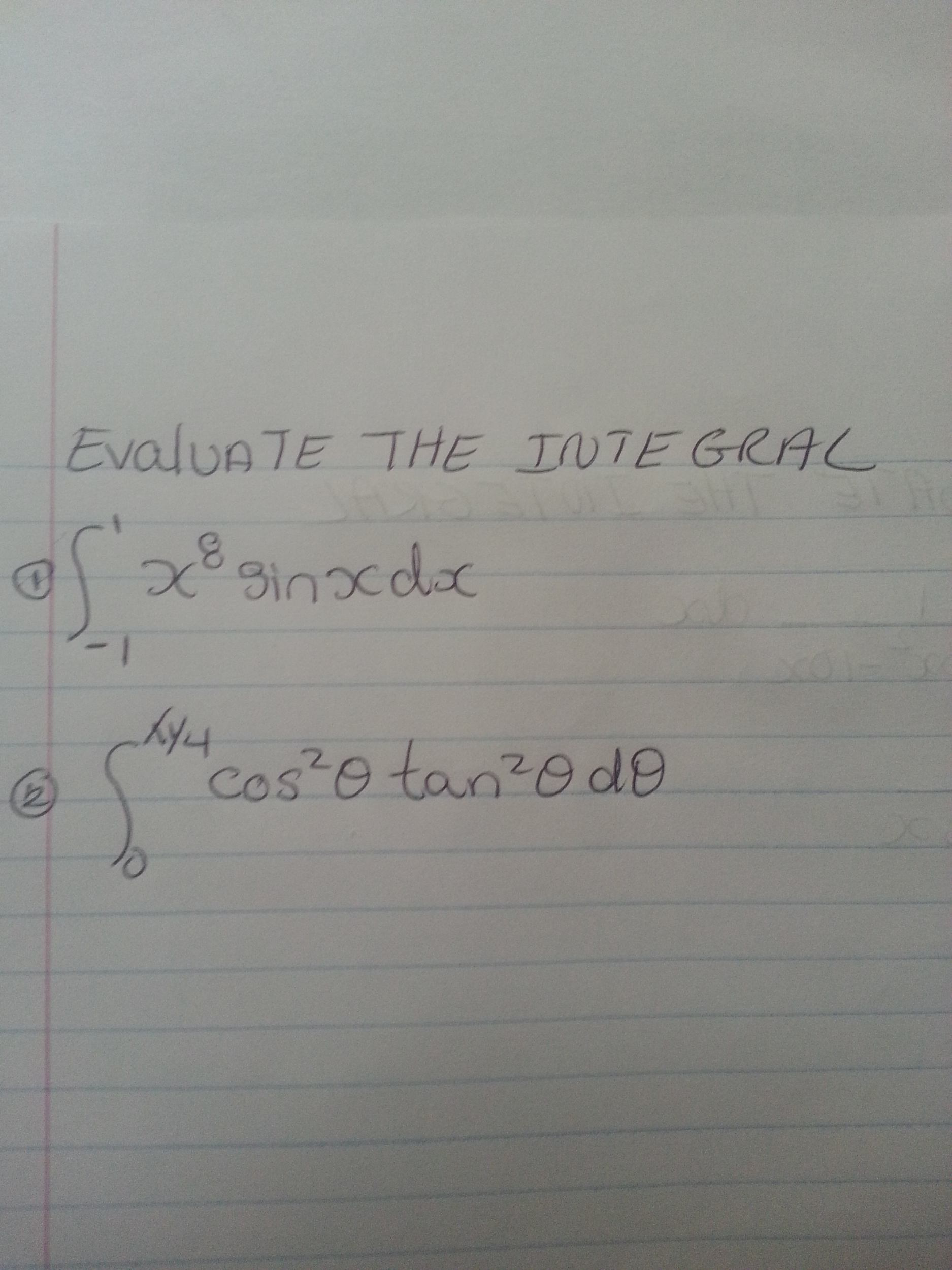 integral of sin8x