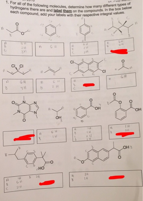 Solved NMR help for organic chemistry?? Need help placing | Chegg.com