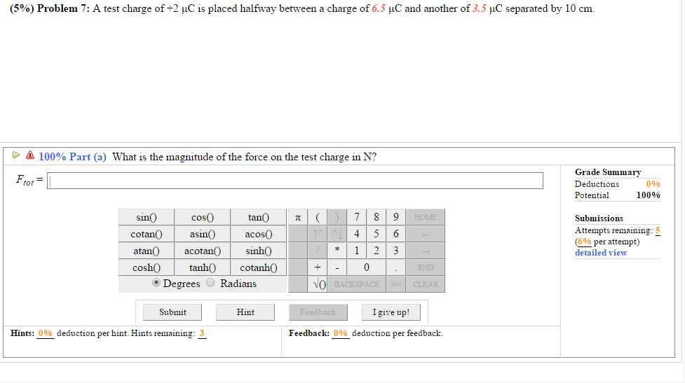 What Is The Charge Of A Test Charge