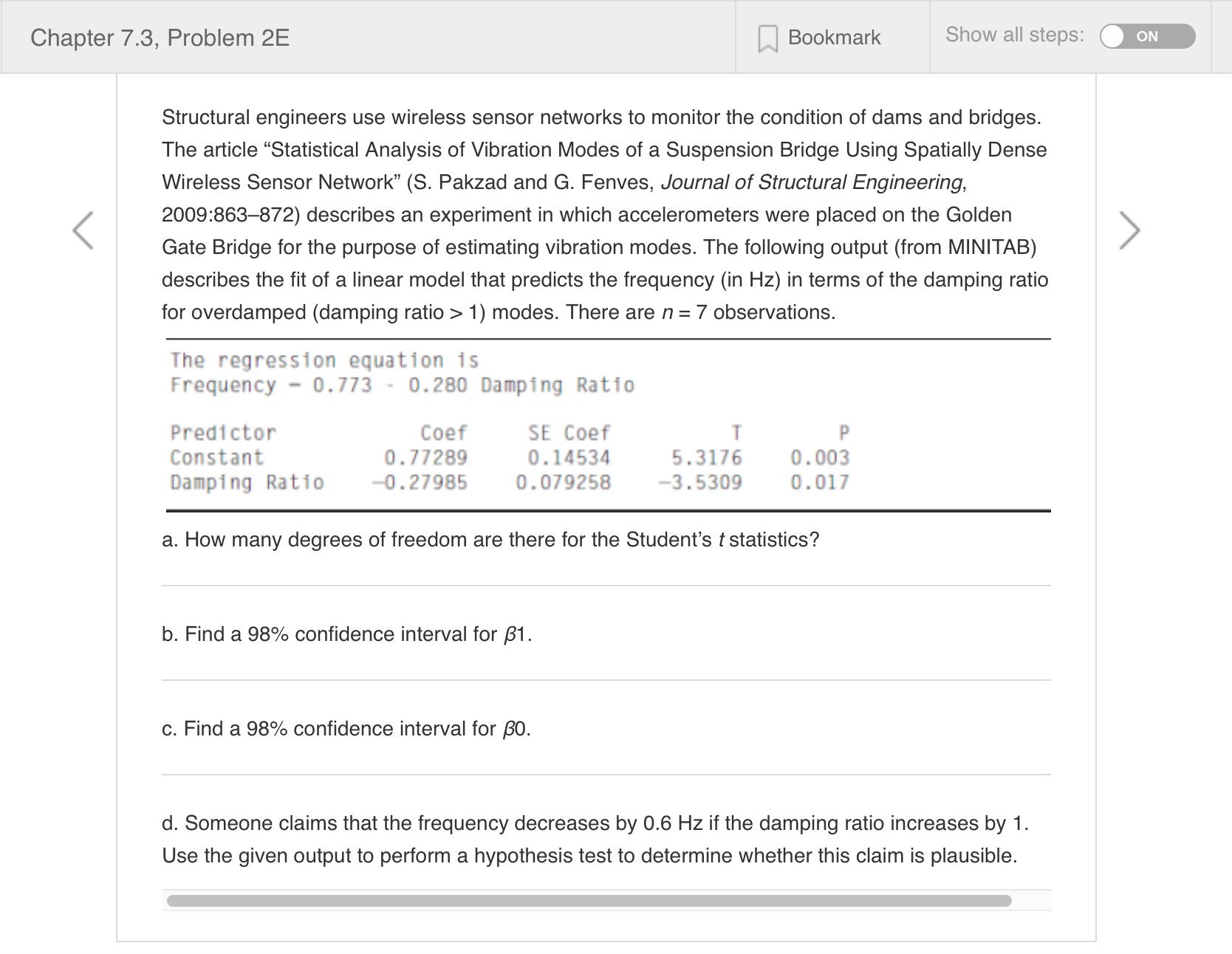 Solved Structural engineers use wireless sensor networks to