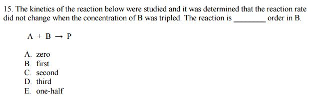 Solved The Kinetics Of The Reaction Below Were Studied And | Chegg.com