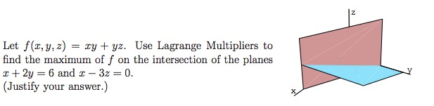 Solved Let f(x, y, z) = xy + yz. Use Lagrange Multipliers to | Chegg.com