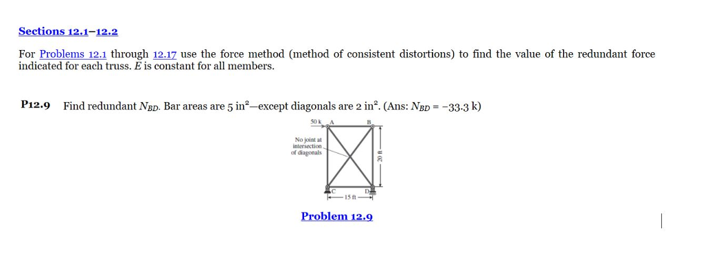 Solved For Problems 12.1 through 12.17 use the force method | Chegg.com