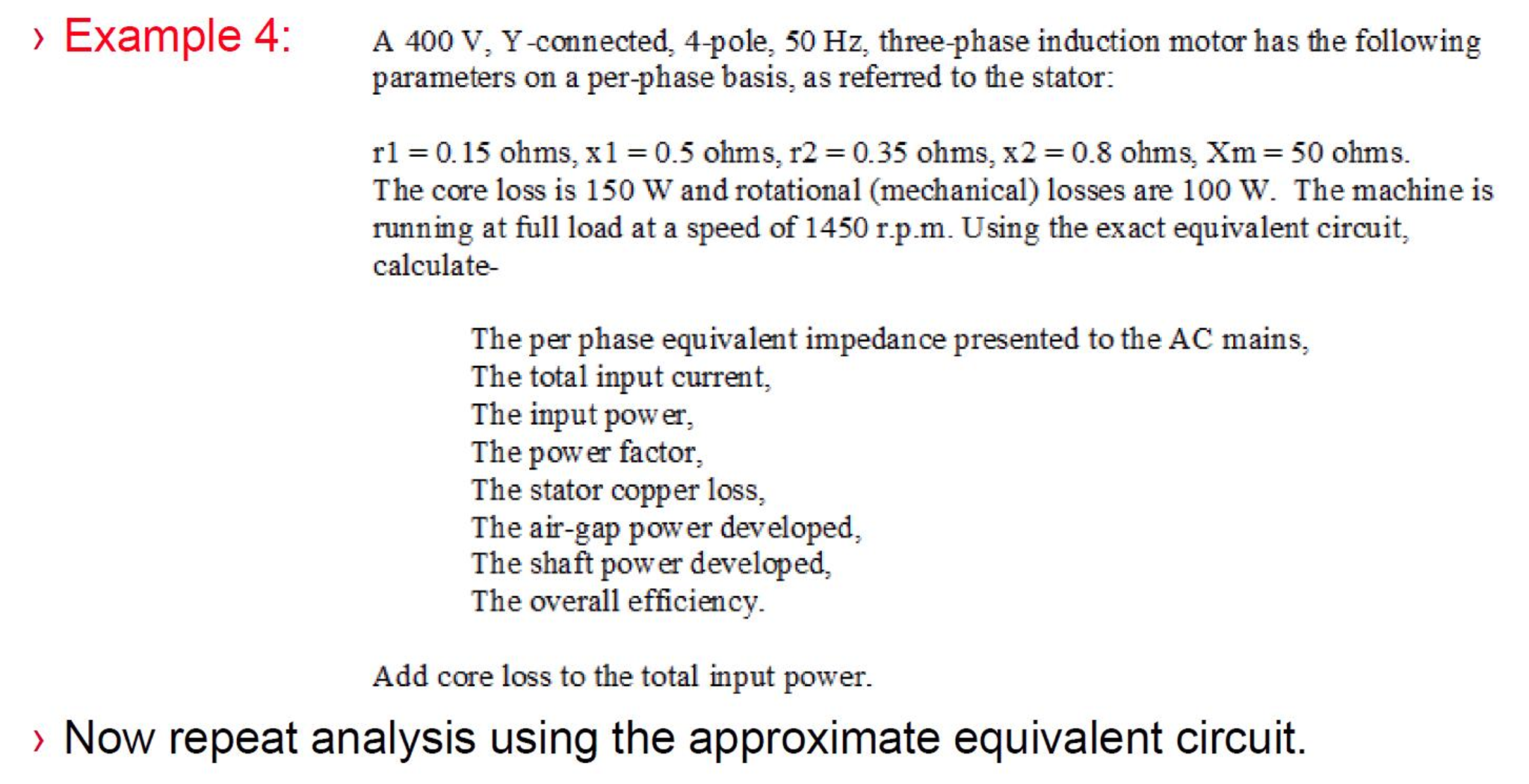 Solved A 400V, Y connected, 4-pole, 50 Hz, 3-phase induction | Chegg.com