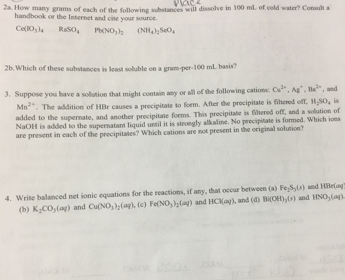 Solved How many grams of each of the following substances