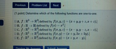 Solved Determine which of the following functions are | Chegg.com