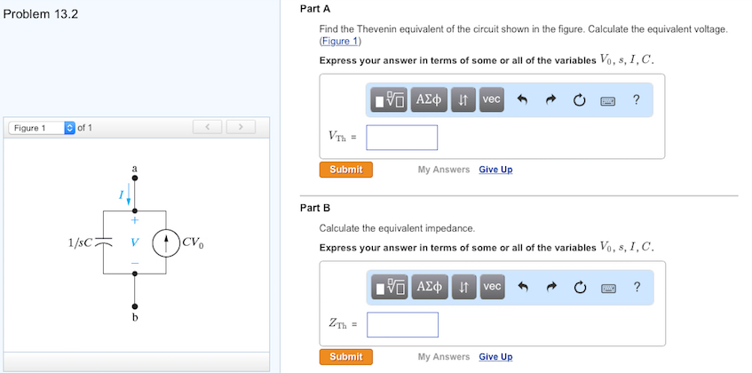 Solved Problem 13.2 Part A Find the Thevenin equivalent of | Chegg.com