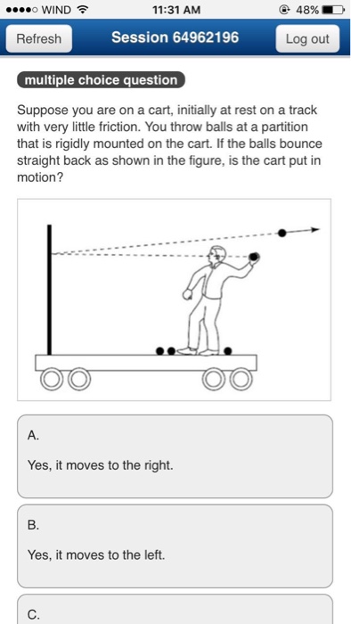 Solved Suppose you are on a cart, initially at rest on a | Chegg.com