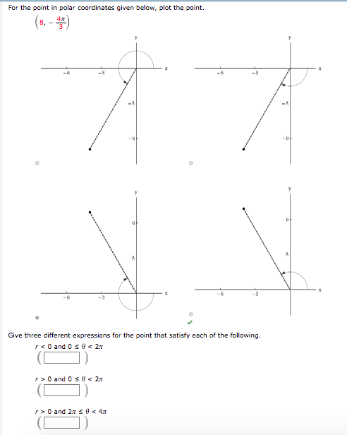 Solved For the point in polar coordinates given below, plot | Chegg.com