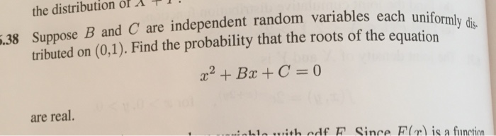 Solved Suppose B And C Are Independent Random Variables Each | Chegg.com