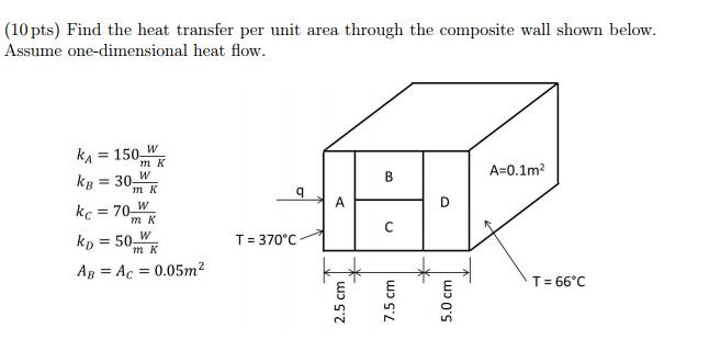 solved-find-the-heat-transfer-per-unit-area-through-the-chegg