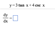 Solved Find dy/dx for y = cos x/1 + cos x dy/dx = y = 3 | Chegg.com