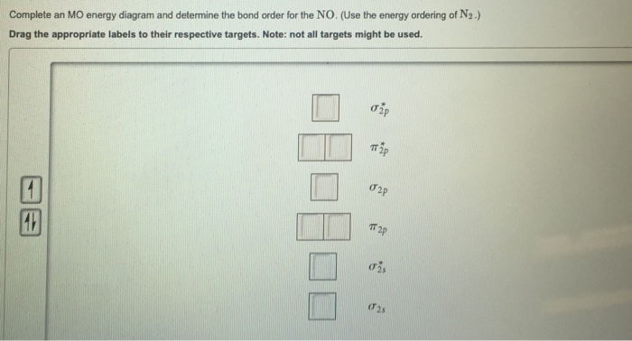 Solved A Complete an MO energy diagram for H' . Drag the | Chegg.com