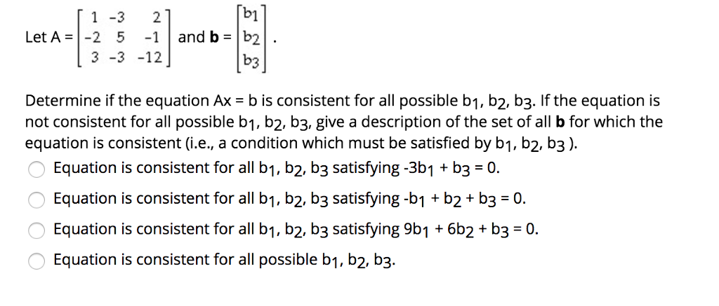 Solved 1-32 Let A 2 5 And B B2 B3 3 -3 -12 Determine If The | Chegg.com