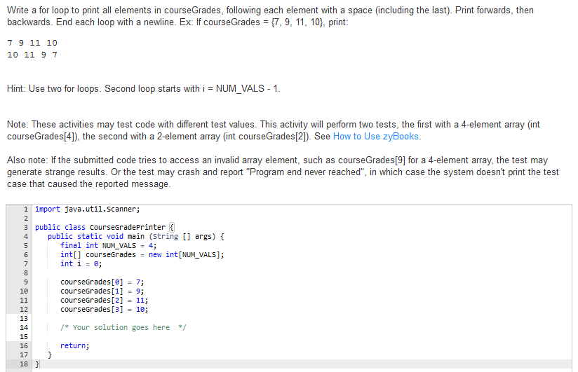 solved-write-a-for-loop-to-print-all-elements-in-chegg