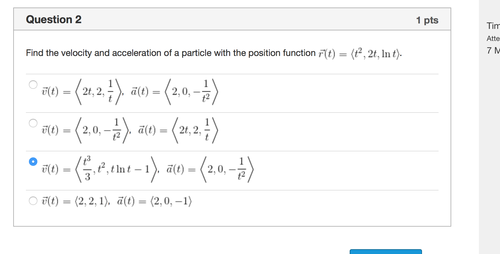 Solved Find the velocity and acceleration of a particle with | Chegg.com