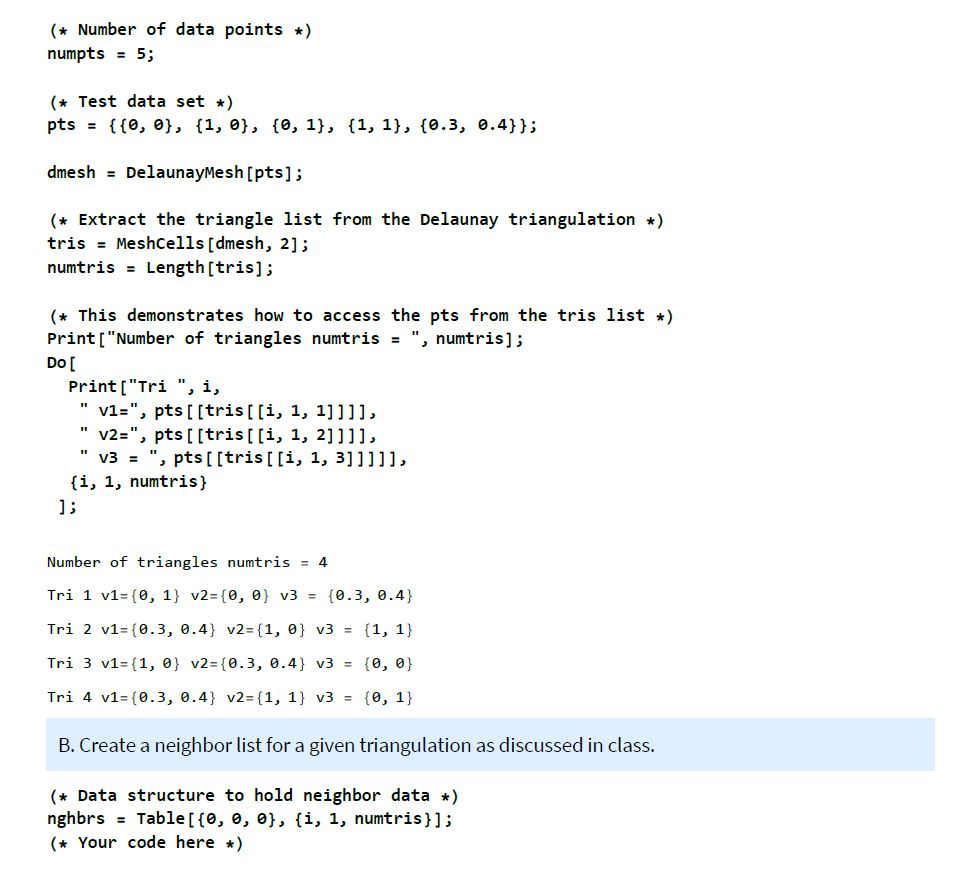 Number of data points) numpts 5; Test data set) ptso, | Chegg.com
