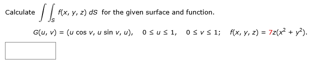 Solved Calculate Double Integral S F X Y Z Ds For The