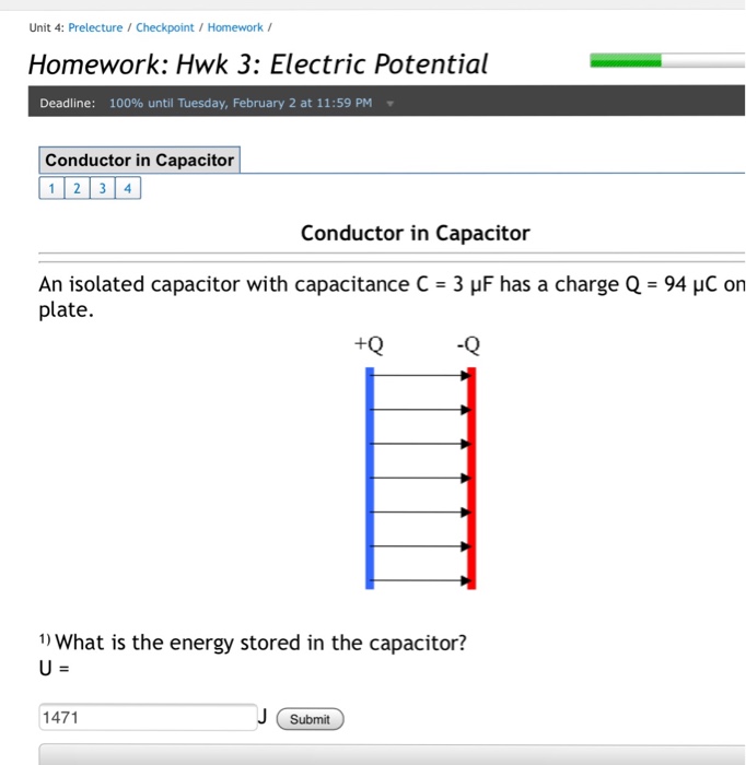 Solved An isolated capacitor with capacitance C = 3 µF has a
