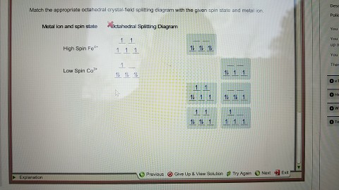 Solved Match the appropriate octahedral aysta field | Chegg.com