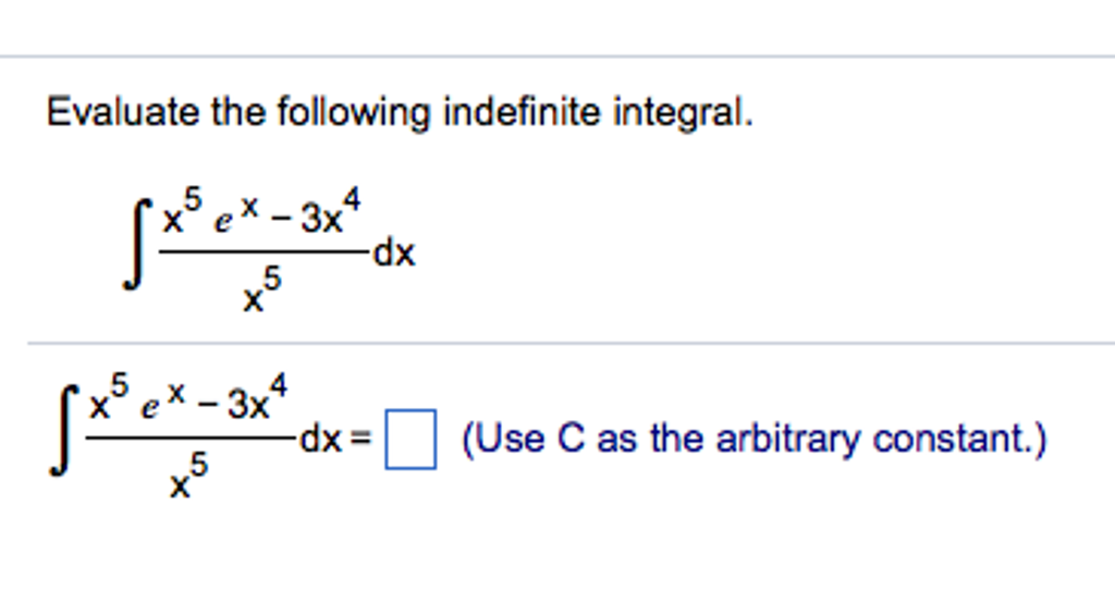 Solved Evaluate The Following Indefinite Integral Integral