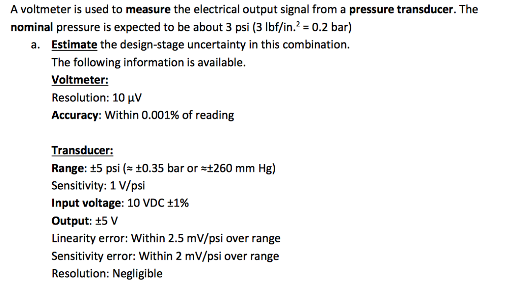 Solved A voltmeter is used to measure the electrical output