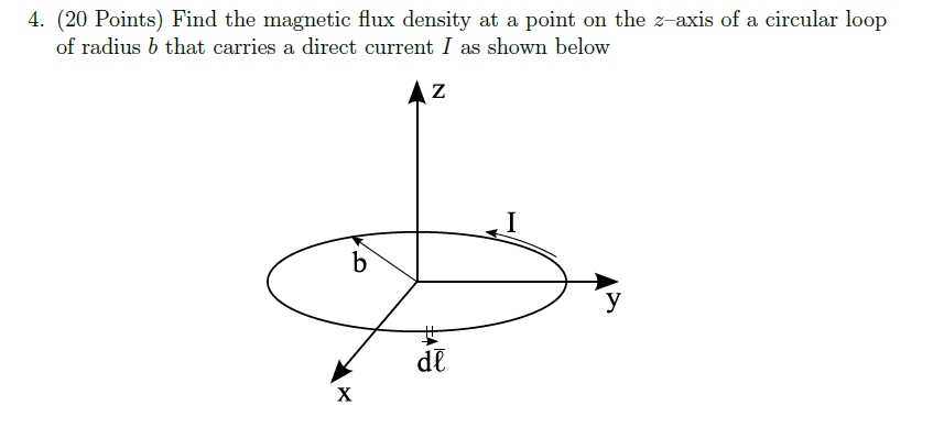 Solved 4. (20 Points) Find the magnetic flux density at a | Chegg.com