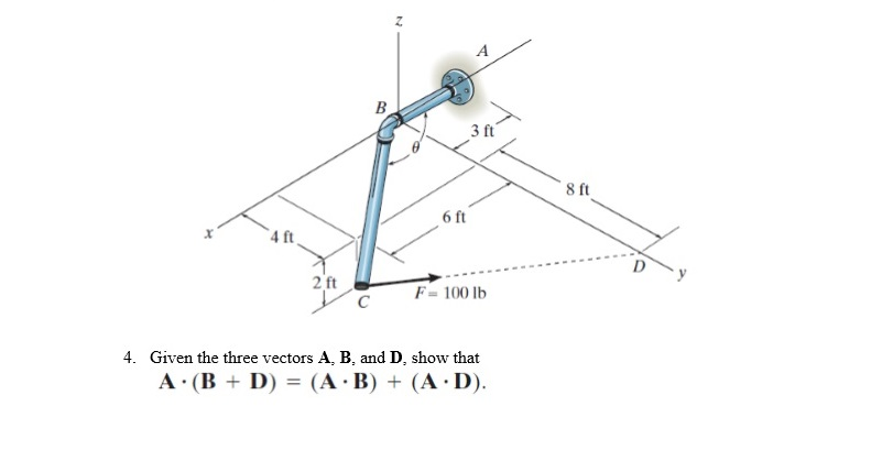 Solved Given the three vectors A, B, and D, show that A | Chegg.com