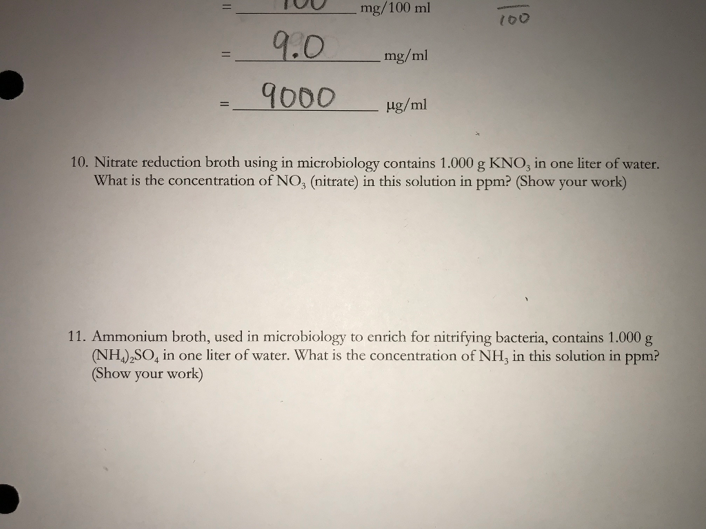 solved-mg-100-ml-mg-ml-4000-ug-ml-10-nitrate-reduction-chegg