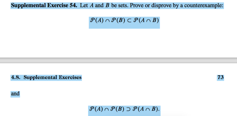 Solved Let A And B Be Sets. Prove Or Disprove By A | Chegg.com