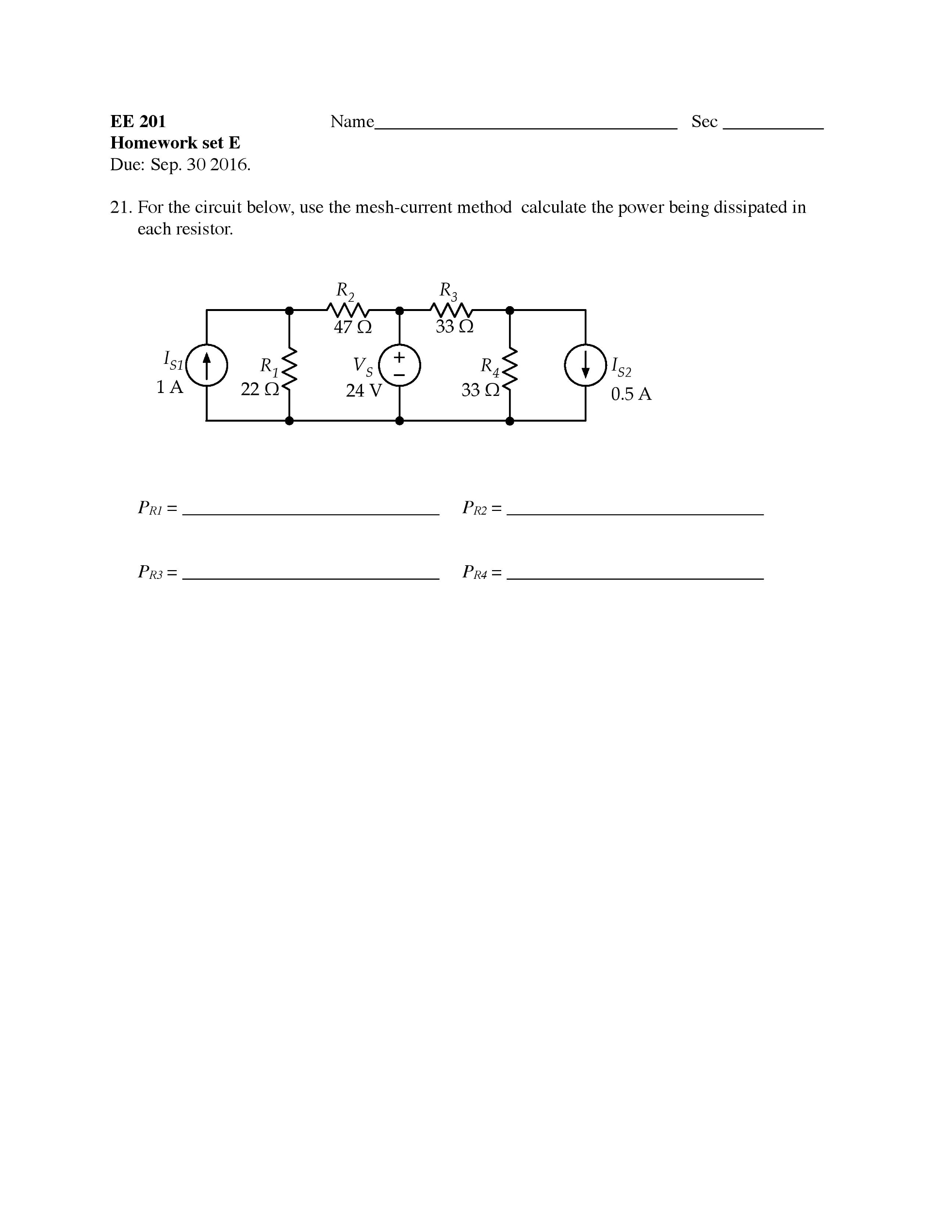 Solved For The Circuit Below, Use The Mesh-current Method | Chegg.com