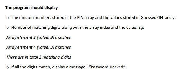 Hacker Coding Pin Solved Write a program where a hacker tries to guess a PIN. | Chegg.com