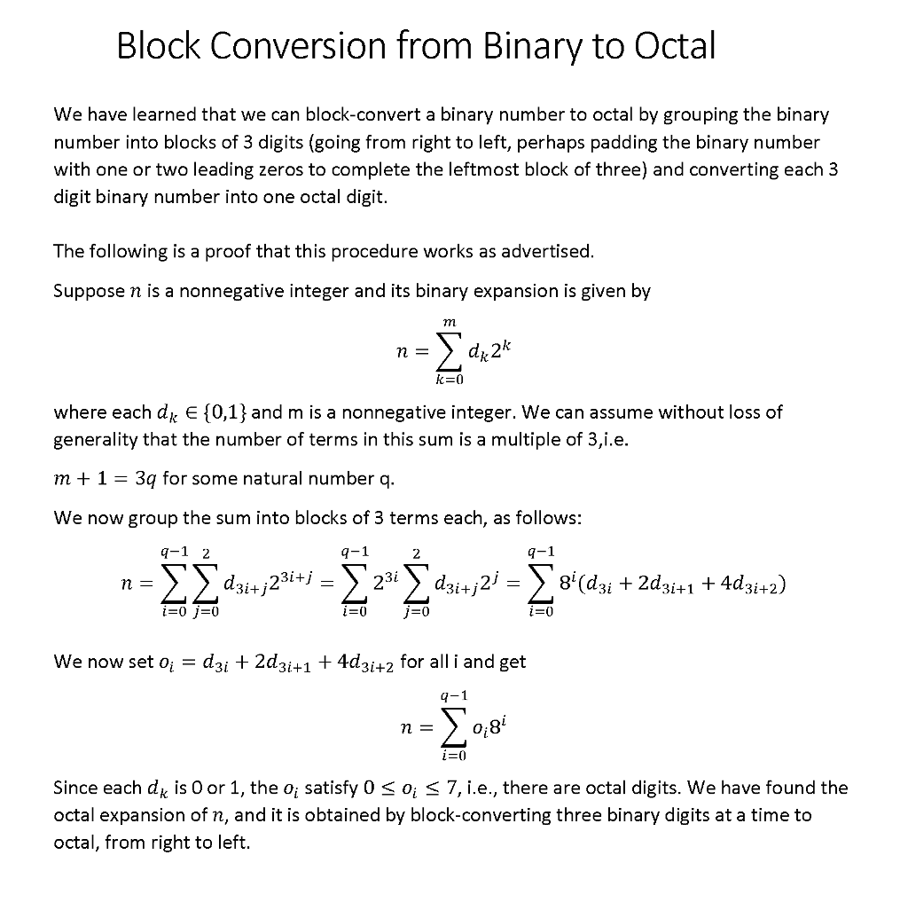 solved-block-conversion-from-binary-to-octal-we-have-chegg