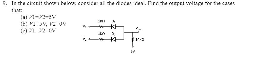 Solved In The Circuit Shown Below, Consider All The Diodes | Chegg.com