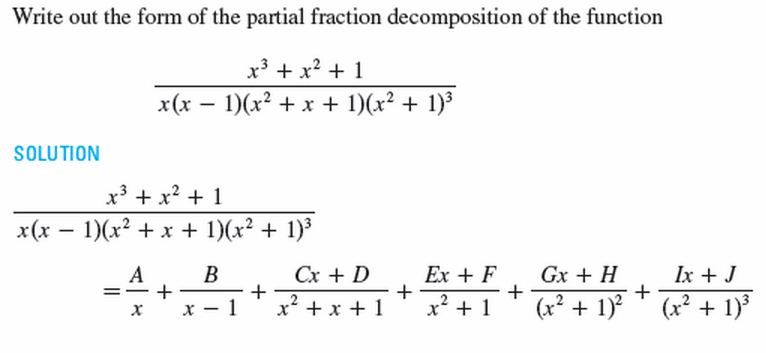 Solved Write out the form of the partial fraction | Chegg.com