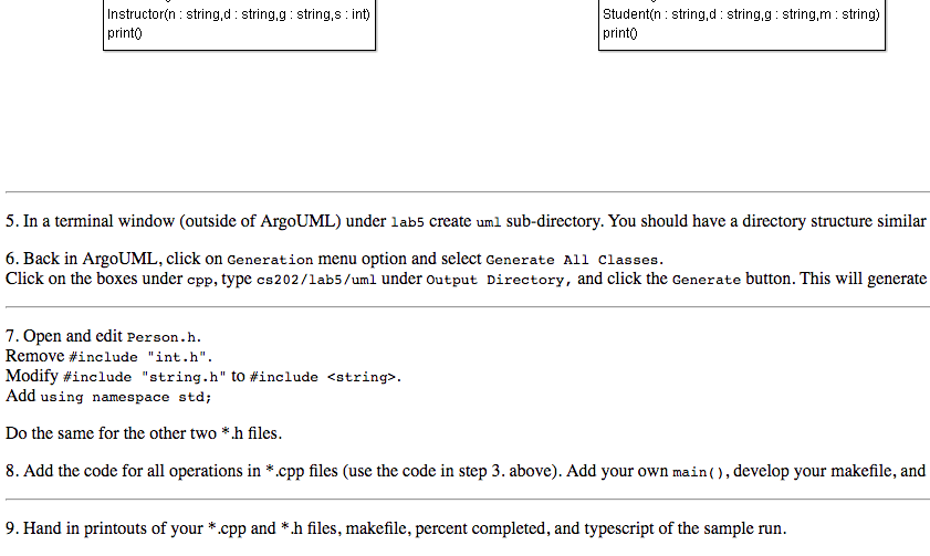 CSE 202 Lab 5 Inheritance and UMI 1. Perform the