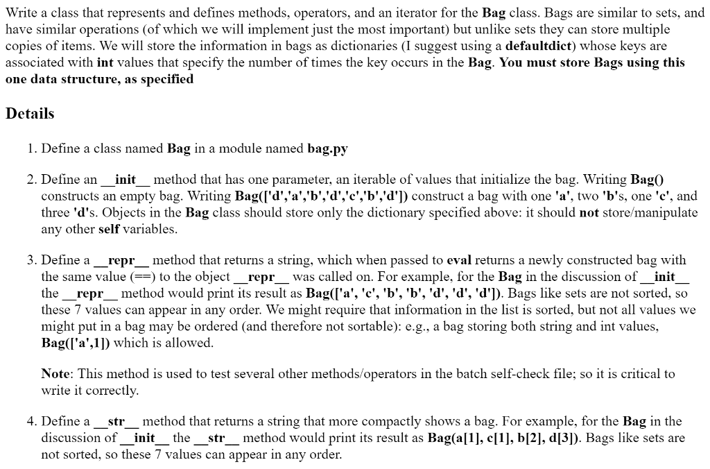 Solved Write a class that represents and defines methods, | Chegg.com
