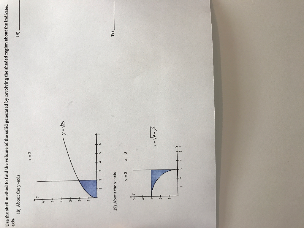 Solved Use The Shell Method To Find The Volume Of The Solid Chegg Solved Use The Shell Method To Find The Volume Of The Solid Chegg