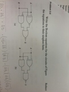 Solved Write the Boolean equations for the circuits in | Chegg.com