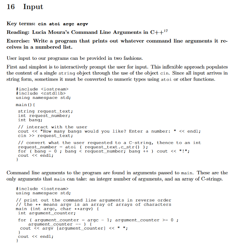 Solved For C++ I have to write a program that prints out | Chegg.com