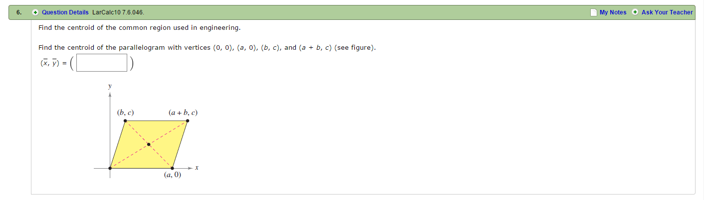 Solved Find The Centroid Of The Common Region Used In